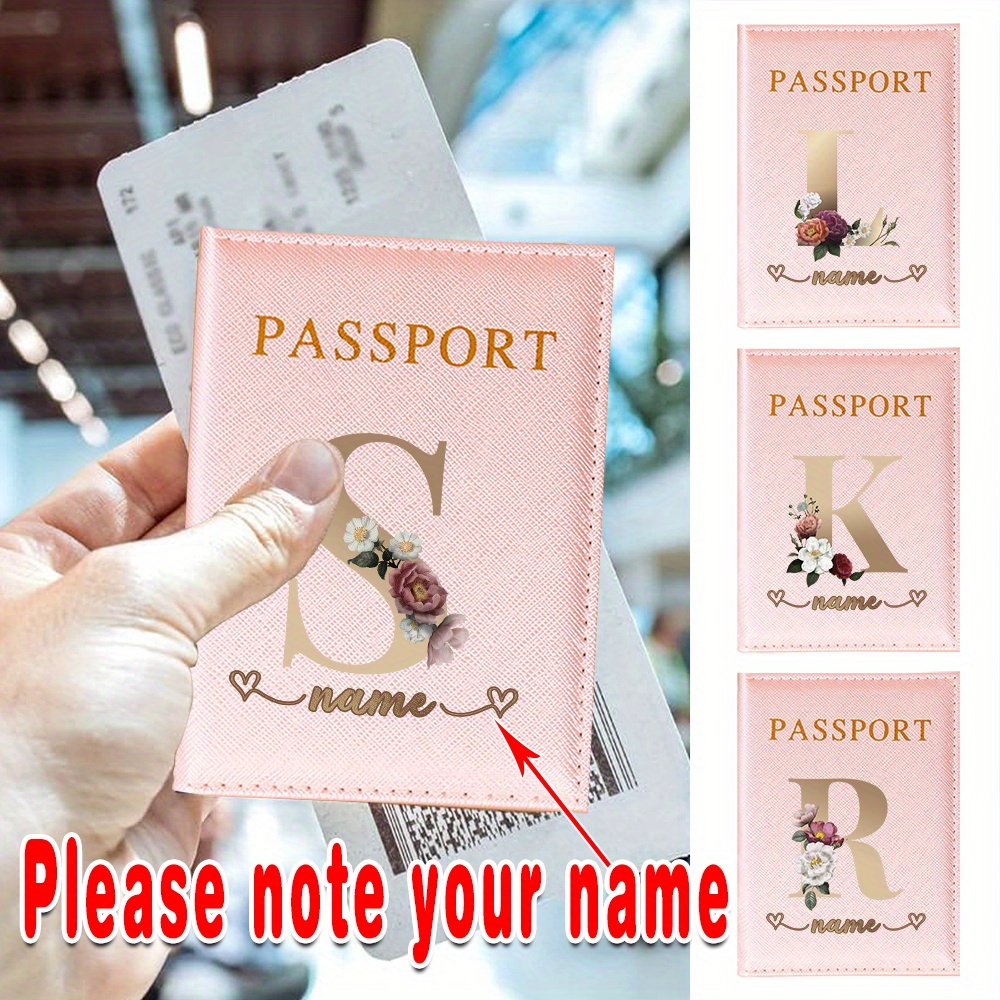 Travel Accessories In Bulk - Personalized Name/Text Synthetic Leather Passport Holder