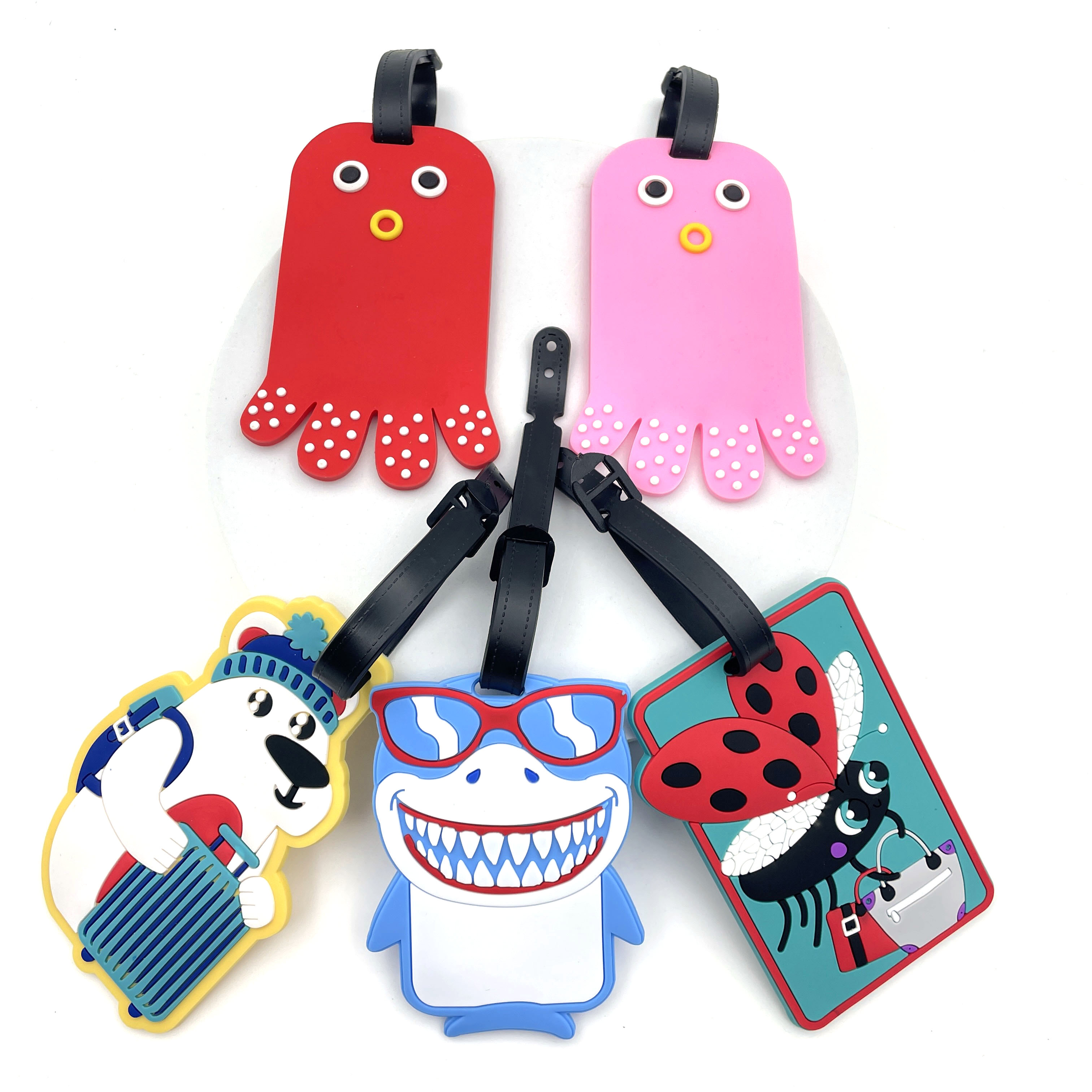 Travel Accessories Sale - 1PCS Geometric Soft Silicone Luggage Tags