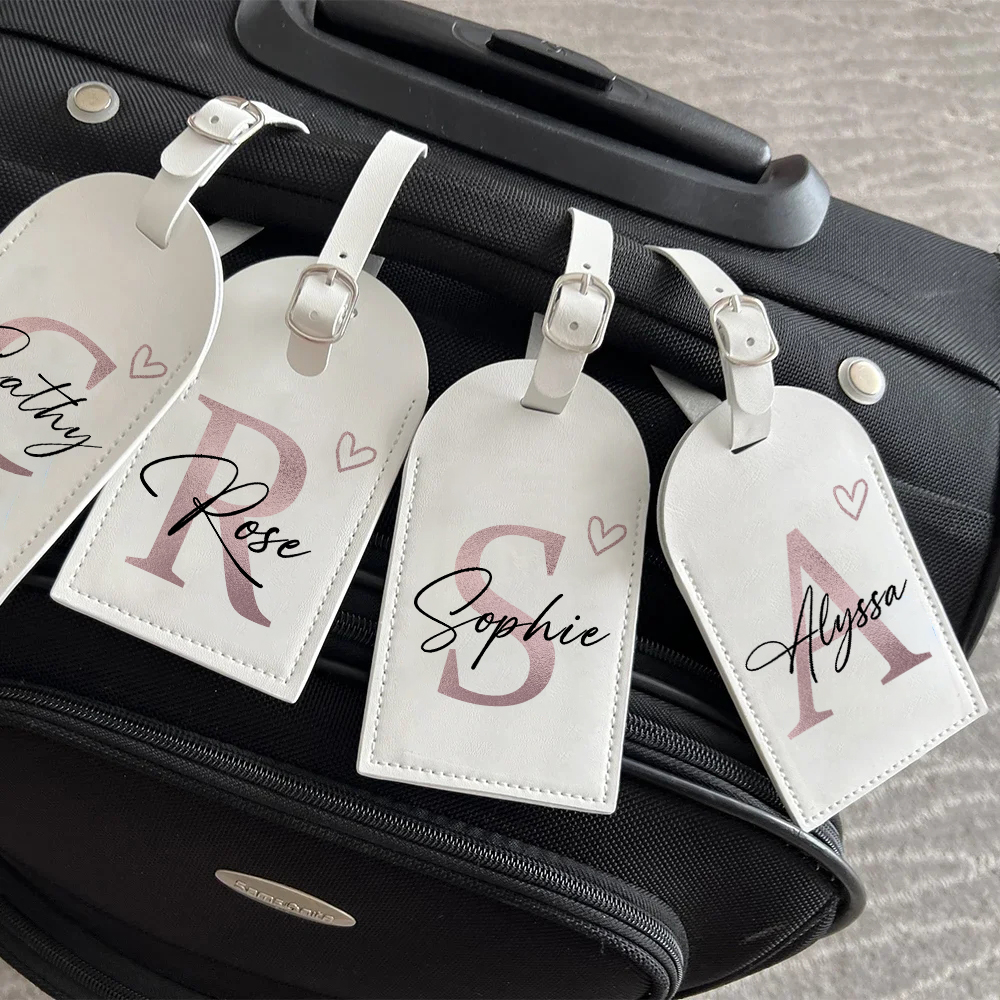 Travel Accessories Sale - Personalized PU Luggage Tag Heart Letter