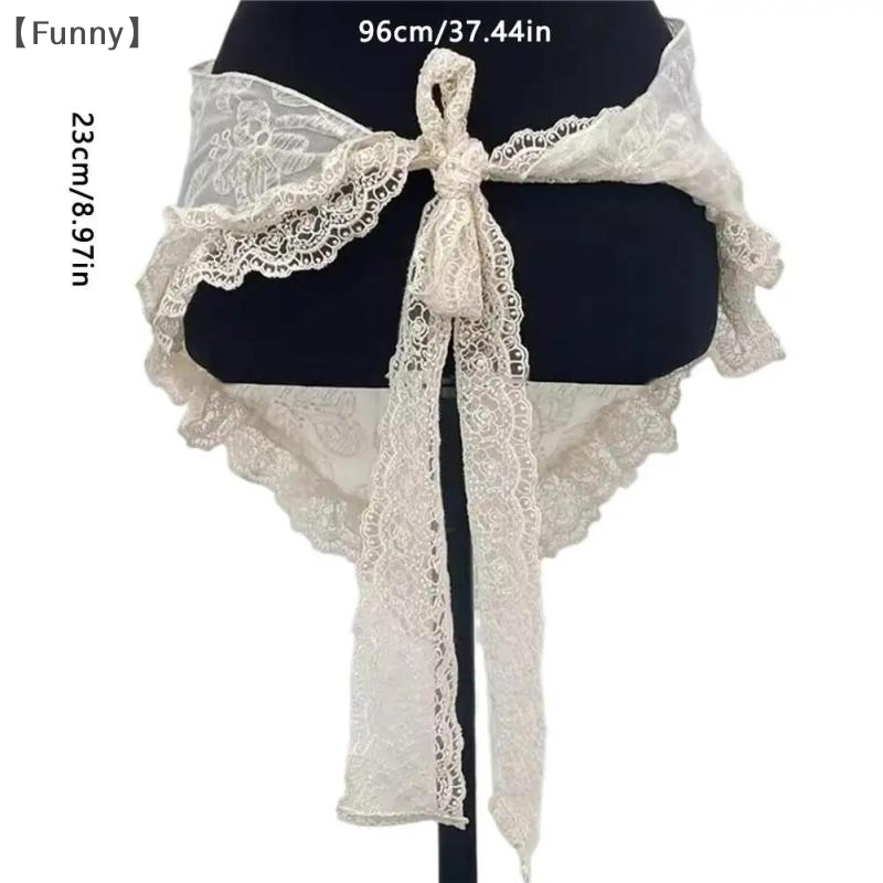 Travel Accessories For Girls - 〔Funny〕Summer Lace Bandana Scarf Korean Style