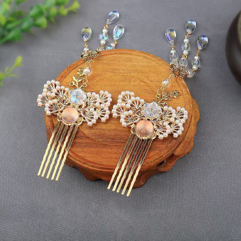Travel Accessories Store - Hanfu Versatile Hair Comb, Golden Hairpin,