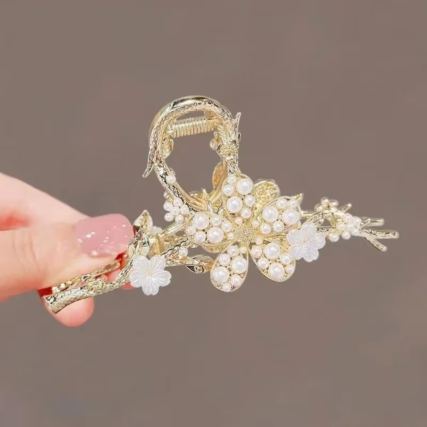 1 Pcs Metal Hair Claw Pearl Ha - مراجعة Travel Accessories For Girls وسعره