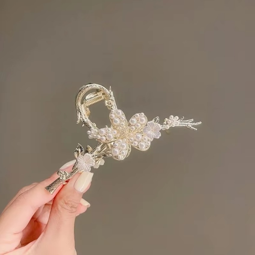 1 Pcs Metal Hair Claw Pearl Ha - مراجعة Travel Accessories For Girls وسعره