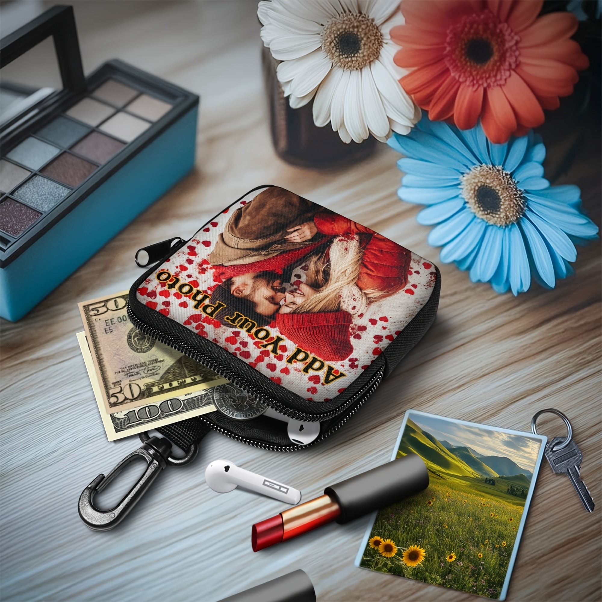 Custom Photo Coin Bag Mini Ear - مراجعة Travel Accessories Pouch For Women وسعره