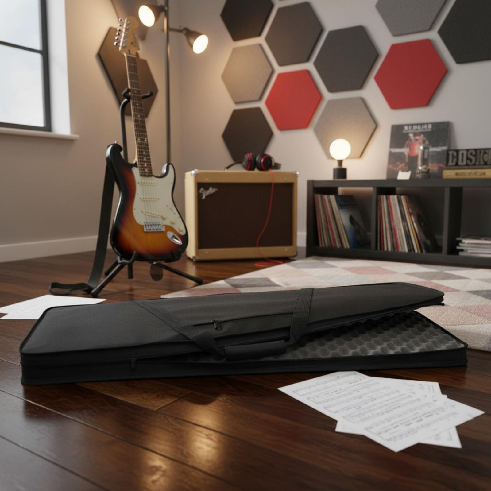 Lightweight Foam Guitar Case W - مراجعة Travel Accessories Us وسعره