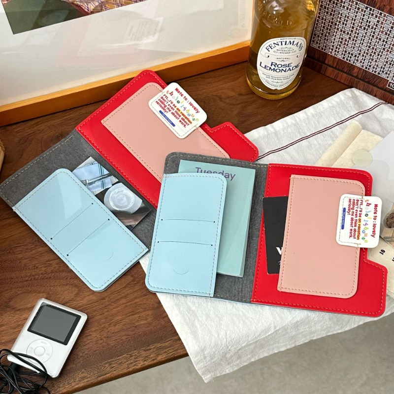 Ins Color Block Passport Holde - مراجعة Travel Accessories Pouch For Women وسعره
