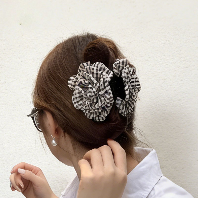 Luxury Houndstooth Flower Hair - مراجعة Travel Accessories For Girls وسعره