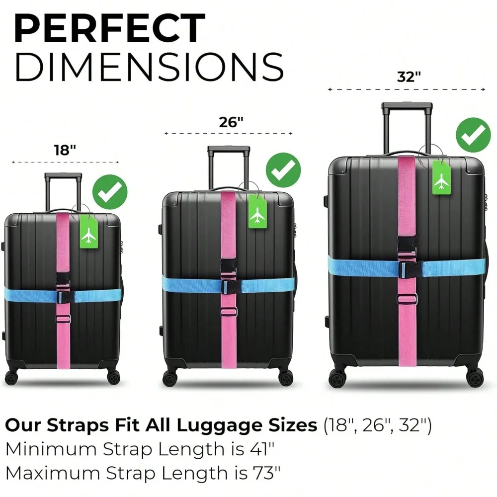 Luggage Strap Set with Luggage - مراجعة Travel Accessories In Bulk وسعره