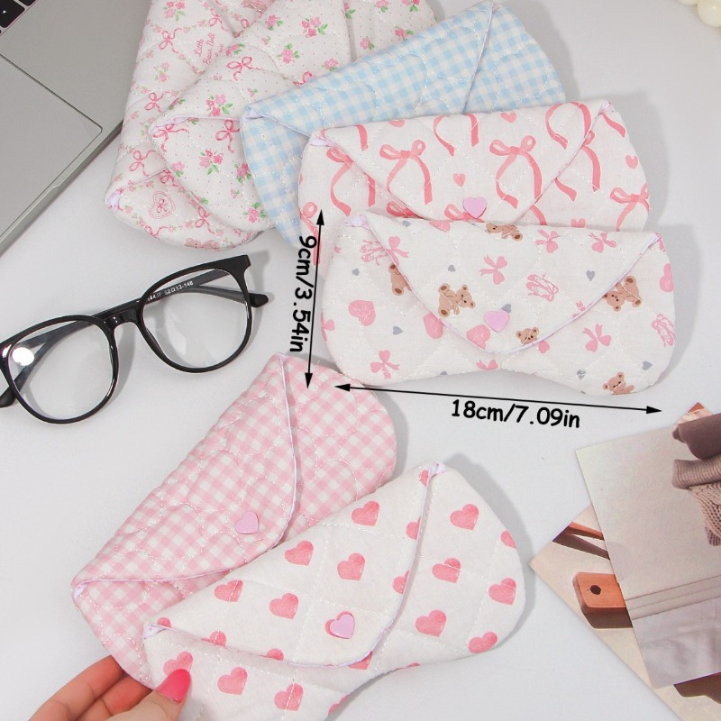 Ins Korean Plaid Fabric Heart  - مراجعة Travel Accessories Pouch For Women وسعره