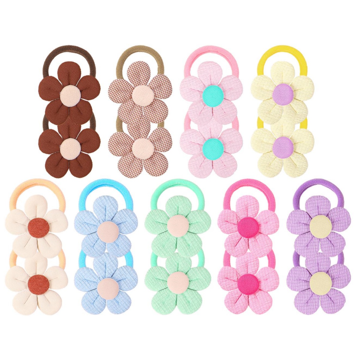 18pcs Sunflower Hair Ties Kids - مراجعة Travel Accessories For Girls وسعره