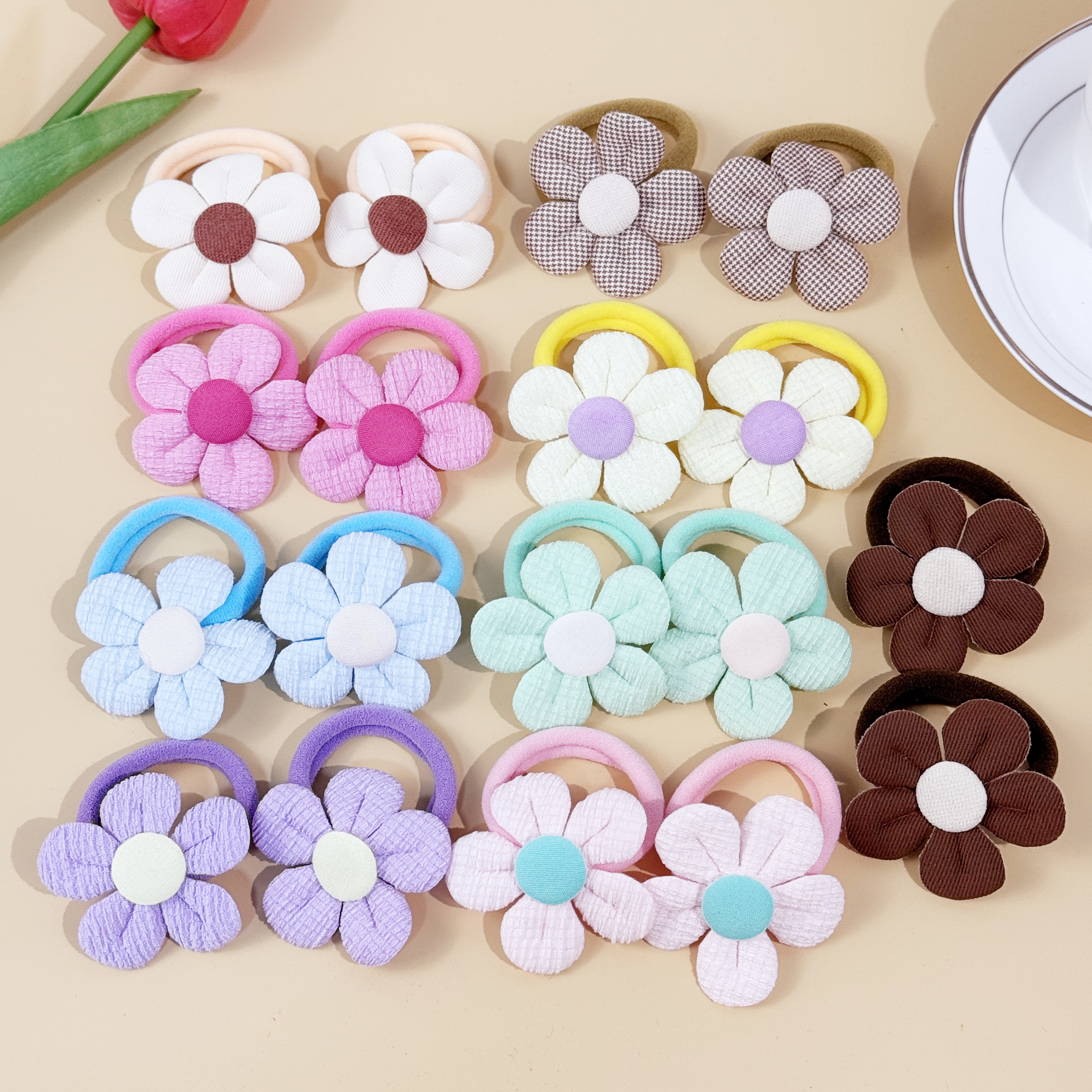 18pcs Sunflower Hair Ties Kids - مراجعة Travel Accessories For Girls وسعره