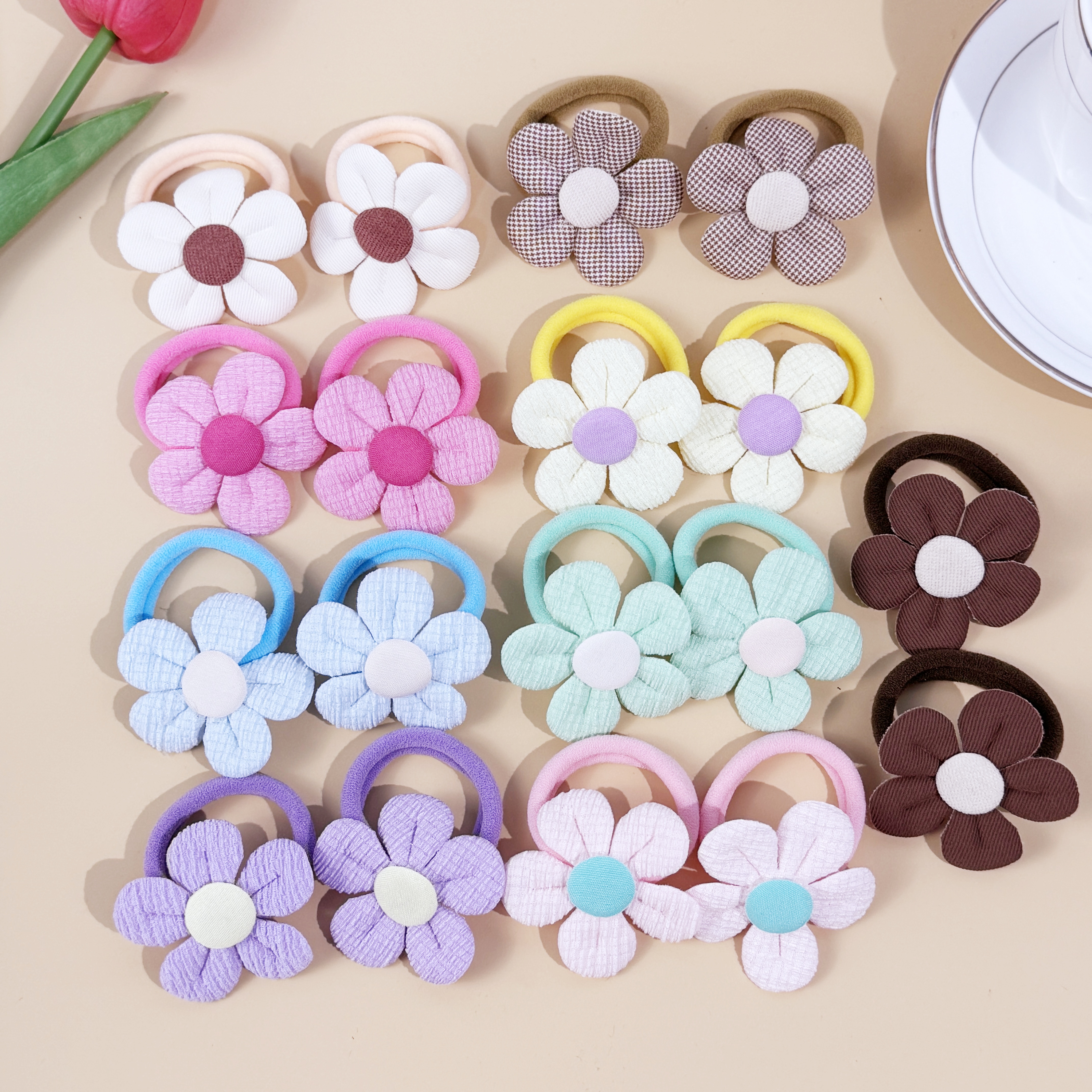 18pcs Sunflower Hair Ties Kids - مراجعة Travel Accessories For Girls وسعره