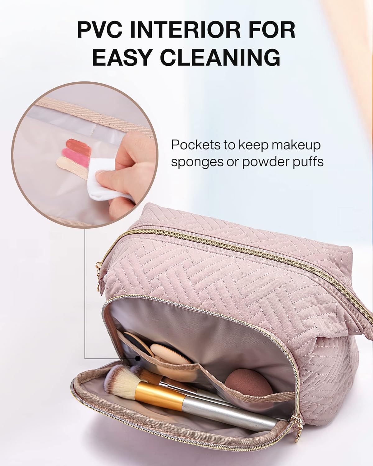BAGSMART Travel Makeup Bag, Co - مراجعة Travel Accessories Pouch For Women وسعره