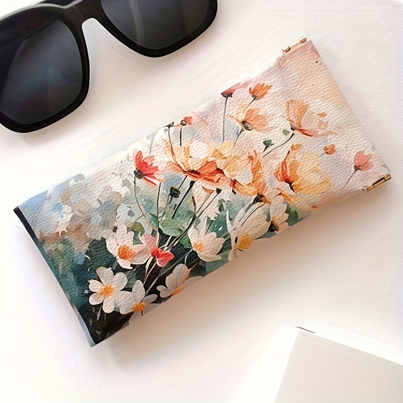 1pc Glasses Case, Faux Leather - مراجعة Travel Accessories Pouch For Women وسعره