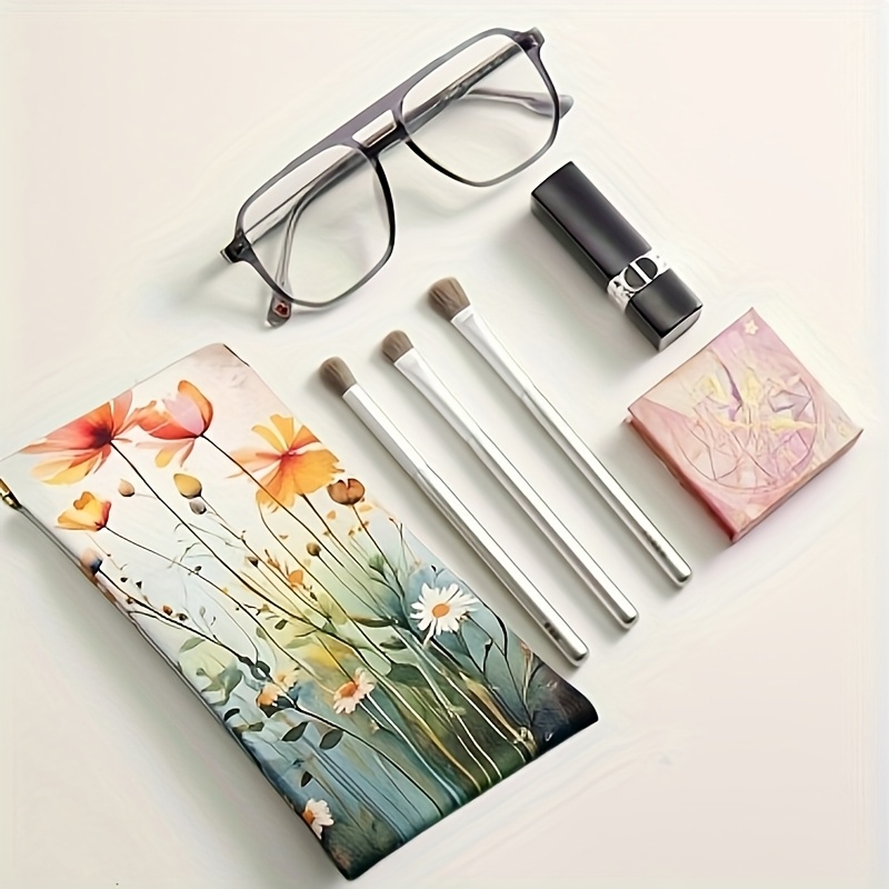 1pc Glasses Case, Faux Leather - مراجعة Travel Accessories Pouch For Women وسعره