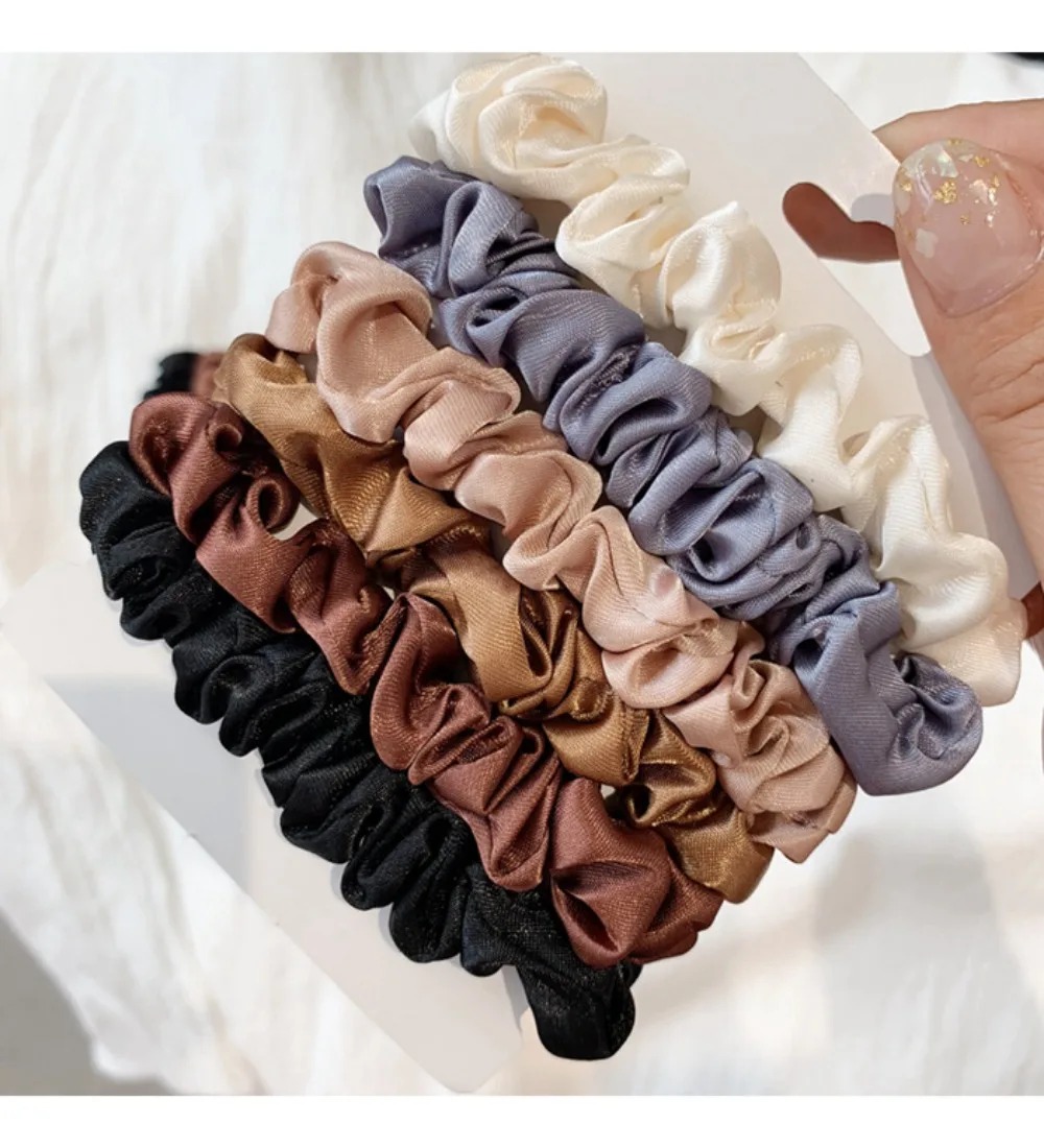 6Pcs Soft Satin Hair Scrunchie - مراجعة Travel Accessories For Girls وسعره