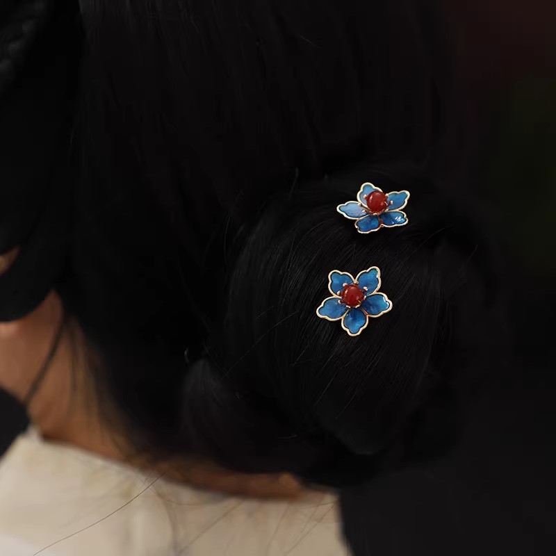 Blue Flower Ancient-Style Hanf - مراجعة Travel Accessories Store وسعره