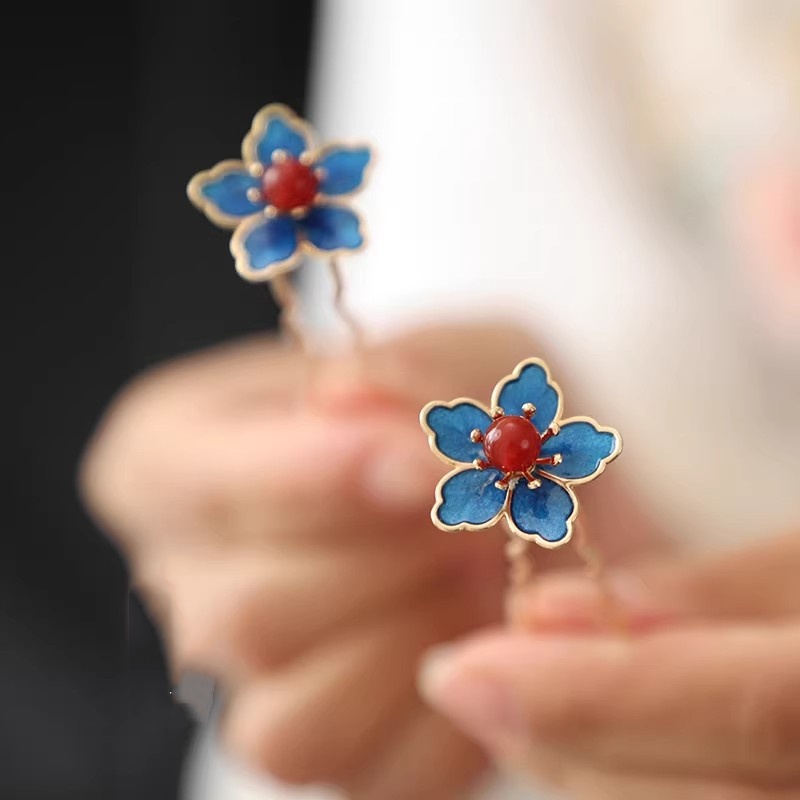 Blue Flower Ancient-Style Hanf - مراجعة Travel Accessories Store وسعره