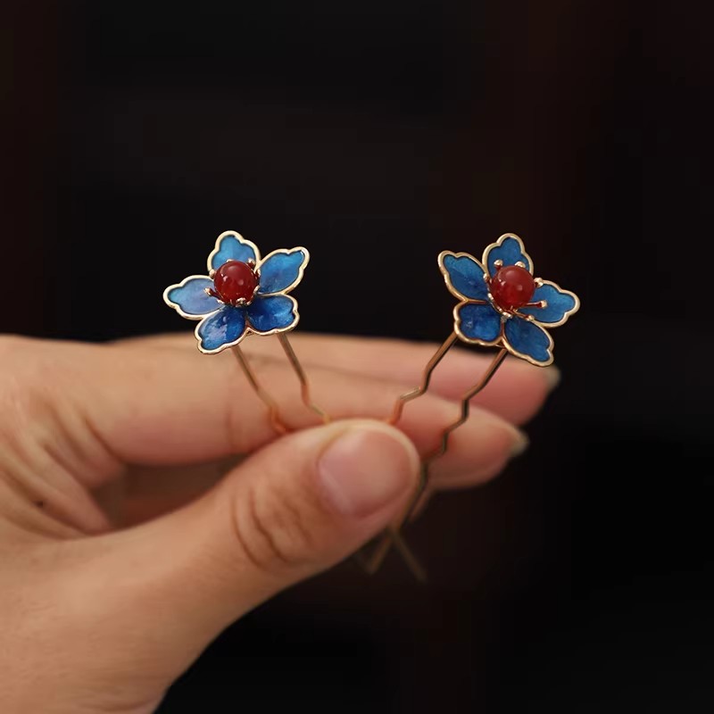 Blue Flower Ancient-Style Hanf - مراجعة Travel Accessories Store وسعره