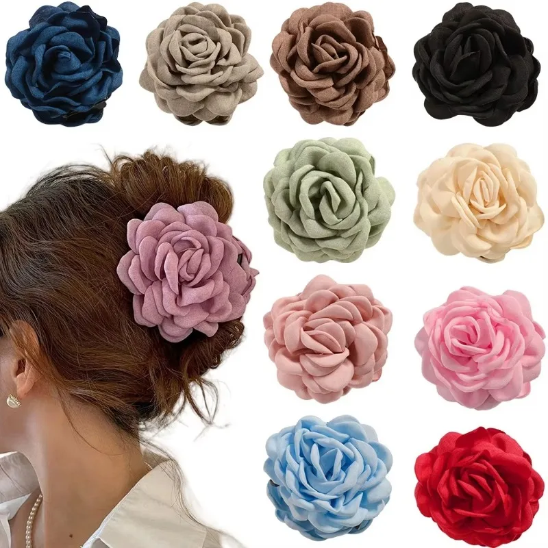 French Fabric Rose Flower Hair - مراجعة Travel Accessories For Girls وسعره