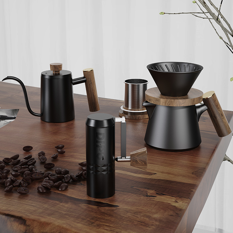 DHPO Luxury Coffee Kit Set wit - مراجعة Portable Travel Kettle وسعره