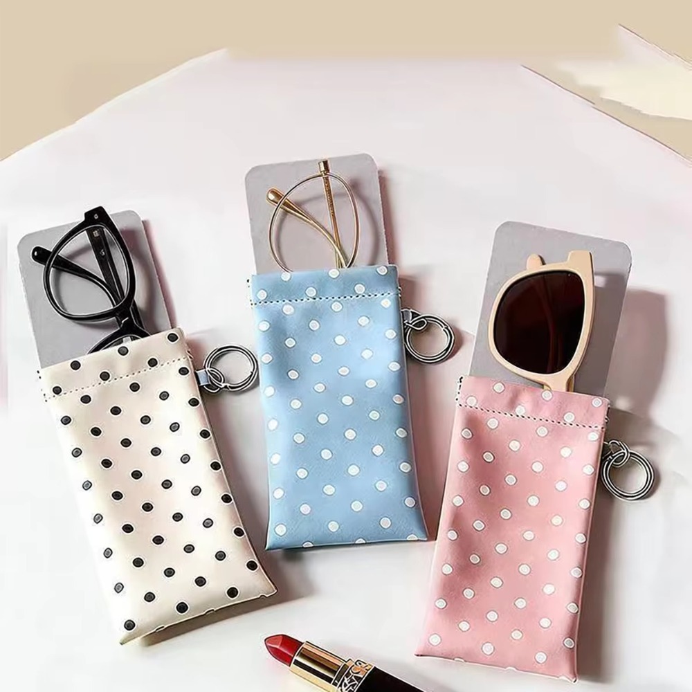 Polka Dot Eyeglass Pouch with  - مراجعة Travel Accessories Pouch For Women وسعره